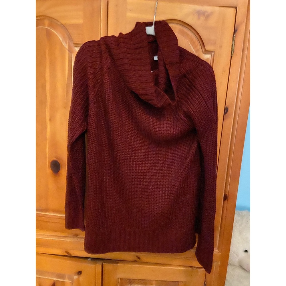 Maroon cowl neck sweater